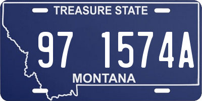 MT license plate 971574A