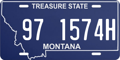 MT license plate 971574H