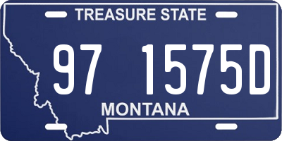 MT license plate 971575D