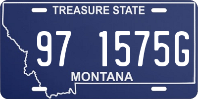 MT license plate 971575G