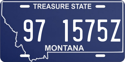 MT license plate 971575Z