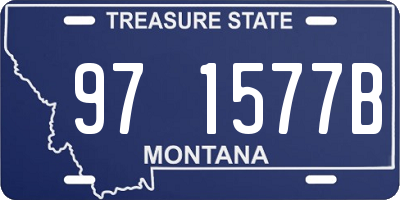 MT license plate 971577B
