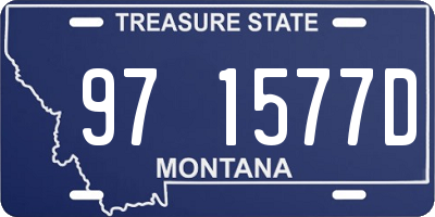 MT license plate 971577D