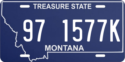 MT license plate 971577K