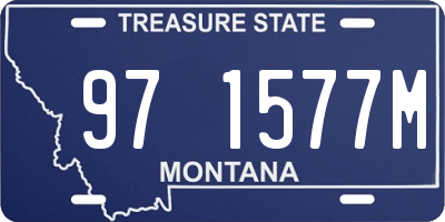 MT license plate 971577M