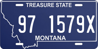 MT license plate 971579X