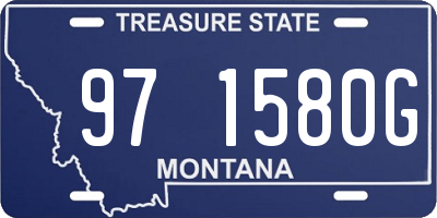 MT license plate 971580G