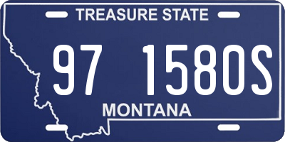 MT license plate 971580S