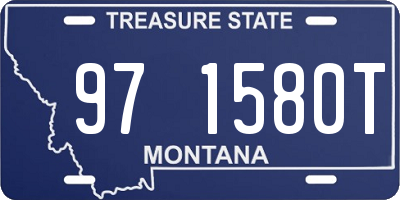 MT license plate 971580T