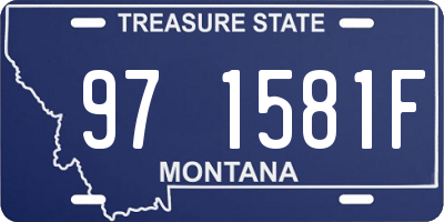 MT license plate 971581F