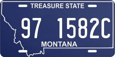 MT license plate 971582C