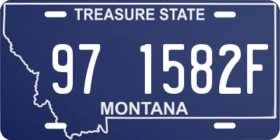 MT license plate 971582F