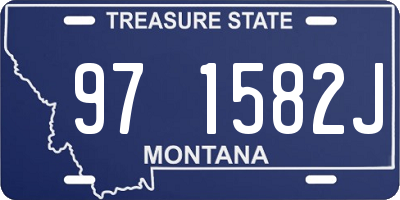 MT license plate 971582J