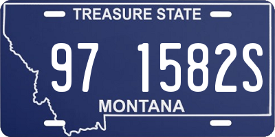 MT license plate 971582S