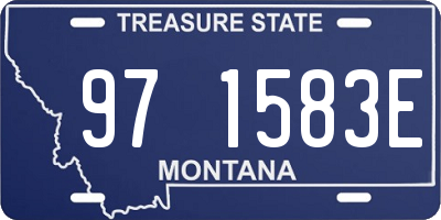 MT license plate 971583E