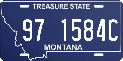 MT license plate 971584C