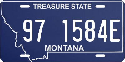 MT license plate 971584E