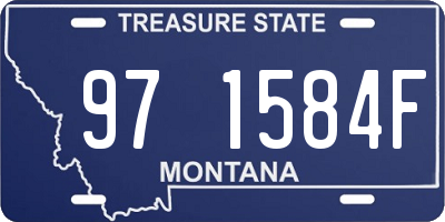 MT license plate 971584F