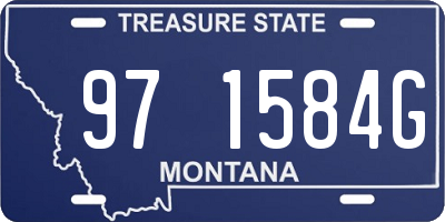 MT license plate 971584G