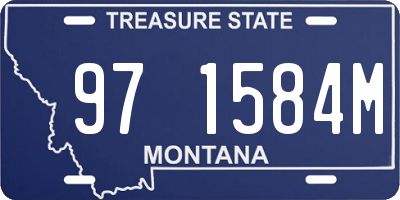 MT license plate 971584M