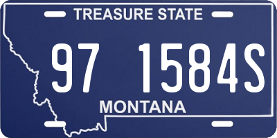 MT license plate 971584S