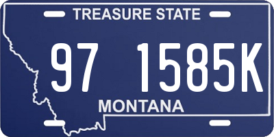 MT license plate 971585K