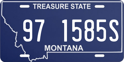 MT license plate 971585S