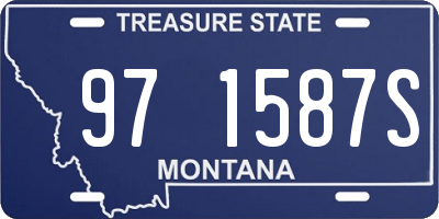 MT license plate 971587S