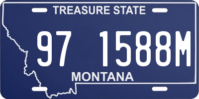 MT license plate 971588M