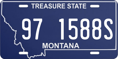 MT license plate 971588S