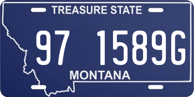 MT license plate 971589G