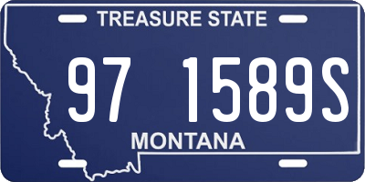 MT license plate 971589S