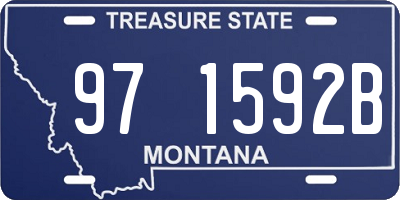 MT license plate 971592B