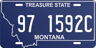 MT license plate 971592C