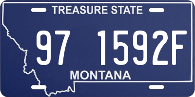 MT license plate 971592F