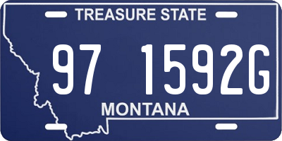 MT license plate 971592G