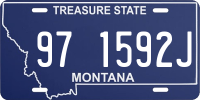 MT license plate 971592J