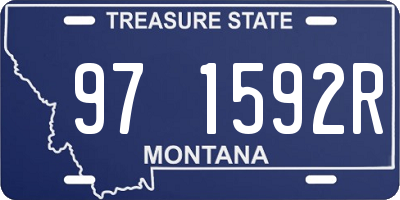 MT license plate 971592R