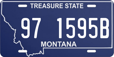 MT license plate 971595B