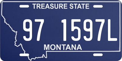 MT license plate 971597L