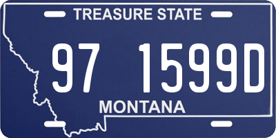 MT license plate 971599D