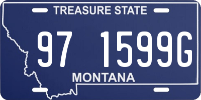 MT license plate 971599G