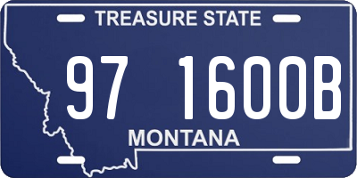 MT license plate 971600B
