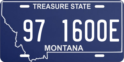 MT license plate 971600E