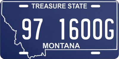 MT license plate 971600G