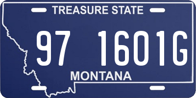 MT license plate 971601G