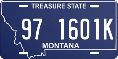 MT license plate 971601K