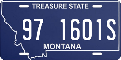 MT license plate 971601S