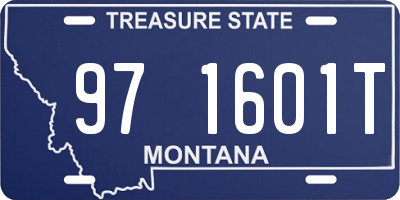 MT license plate 971601T