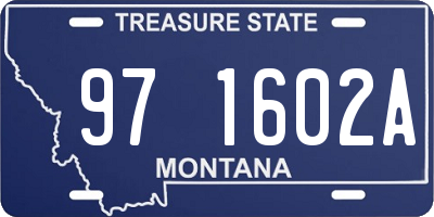 MT license plate 971602A